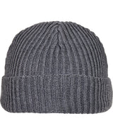 Recycled yarn fisherman beanie — Asphalt