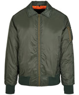 Collar bomber jacket — Dark Olive