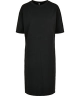 Women's organic oversizes slit tee dress — Black