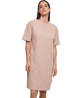 Women's organic oversizes slit tee dress — lifestyle