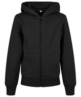 Organic kids basic zip hoodie — Black