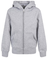 Organic kids basic zip hoodie — Heather Grey