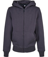 Organic kids basic zip hoodie — Navy