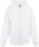 Organic kids basic zip hoodie — White
