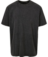 Acid washed heavy oversized tee — Black*
