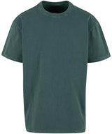Acid washed heavy oversized tee — Bottle Green