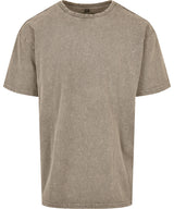 Acid washed heavy oversized tee — Dark Khaki*