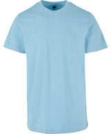 Acid washed round neck tee — Baltic Blue