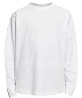 Oversize cut on sleeve long sleeve — White