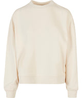 Women’s oversized crew neck sweatshirt — White Sand