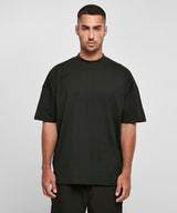 Oversized mock neck tee — lifestyle