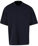 Oversized mock neck tee — Navy