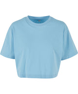 Women’s short oversized tee — Baltic Blue