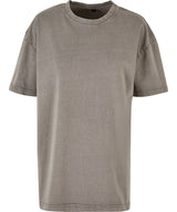 Women’s oversized acid wash tee — Asphalt