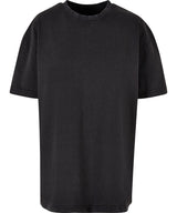 Women’s oversized acid wash tee — Black