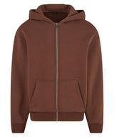Fluffy zip hoodie — Chocolate Brown