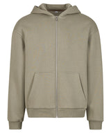 Fluffy zip hoodie — Pale Olive