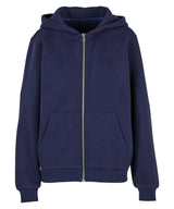 Women’s fluffy zip hoodie — Navy