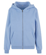 Women’s fluffy zip hoodie — Powder Blue