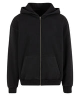 Vintage heavy zip hoodie — Black