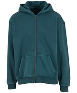 Vintage heavy zip hoodie — Bottle Green