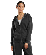Women’s vintage heavy zip hoodie — lifestyle