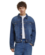 Heavy ounce boxy denim jacket — lifestyle