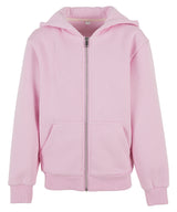 Kids fluffy zip hoodie — Soft Pink