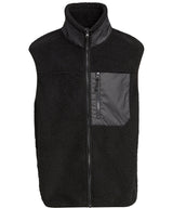 Bonded sherpa vest — Black