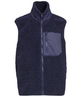 Bonded sherpa vest — Navy
