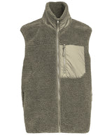 Bonded sherpa vest — Pale Olive