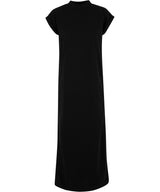 Women’s Sorona long extended shoulder dress — Black
