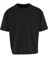 Cropped oversize tee — Black