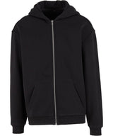 Loose-fit zip hoodie — Black