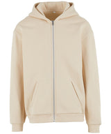 Loose-fit zip hoodie — Sand