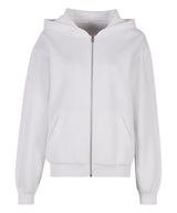 Women’s loose-fit zip hoodie — White