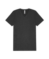 Unisex heather CVC short sleeve v-neck tee — lifestyle