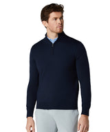 1/4-zip merino blend sweater — lifestyle