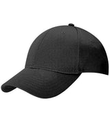 Front crested cap — Black