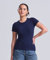 Women's Cascade organic tee — lifestyle