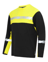 ProJob Progression 7002 LS T-Shirt — Black/Yellow