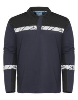 ProJob Progression 7004 LS Pique Polo — Navy/Black