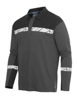 ProJob Progression 7004 LS Pique Polo — Grey/Black