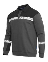 ProJob Progression 7100 LS Polo Sweat — Grey/Black