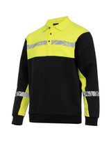 ProJob Progression 7100 LS Polo Sweat — Black/Yellow