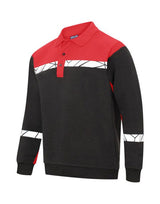 ProJob Progression 7100 LS Polo Sweat — Black/Red