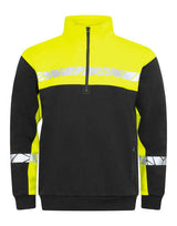 ProJob Progression 7102 Half Zip Sweat — Black/Yellow