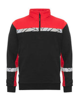 ProJob Progression 7102 Half Zip Sweat — Black/Red
