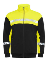 ProJob Progression 7103 Full Zip Sweat — Black/Yellow