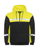 ProJob Progression 7104 Half Zip Hoodie — Black/Yellow